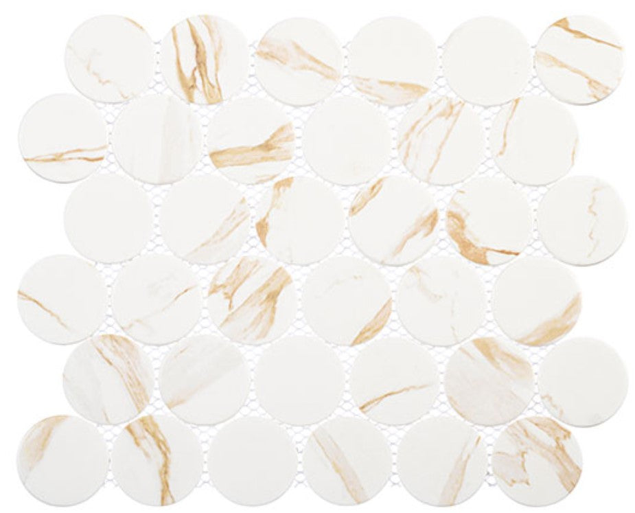 Orbesque Recycled Glass Mosaic OBQ-6091 Goladin