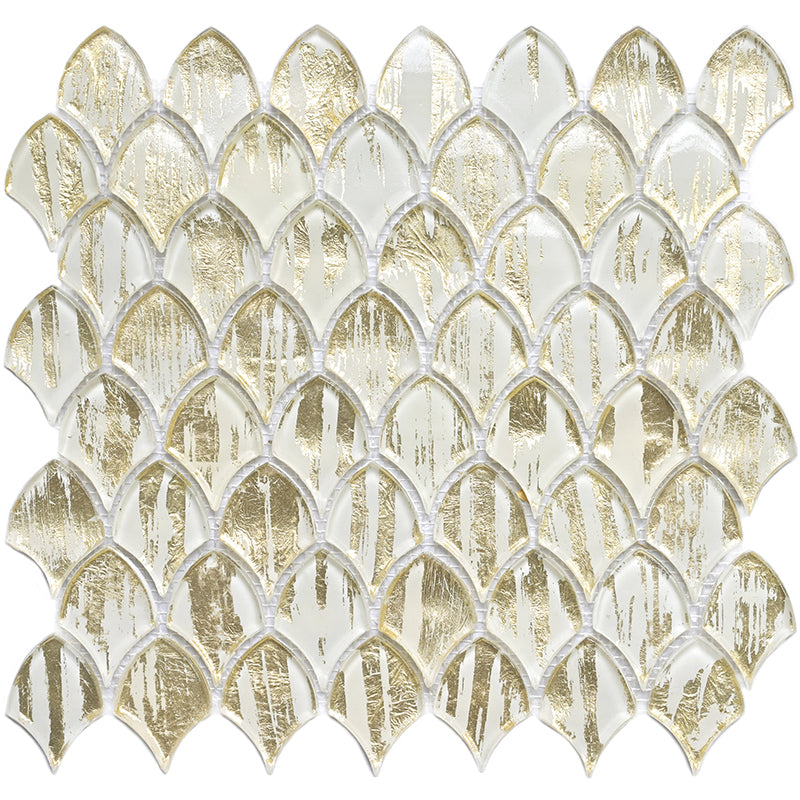 Scale Antique Gold Glass mosaic tile ASL-01