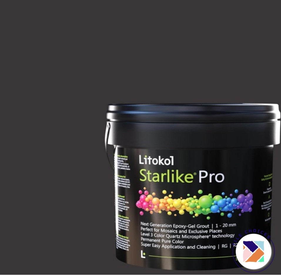 Starlike Pro Epoxy Grout in Nero Antico Tile Choices