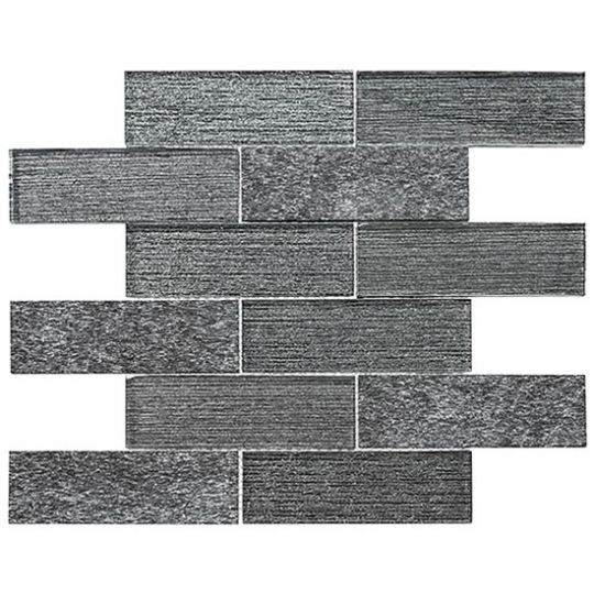 Tanglewood Boston Lane TGL-872 Single Sheet glass and stone mosaic, dark gray color tone