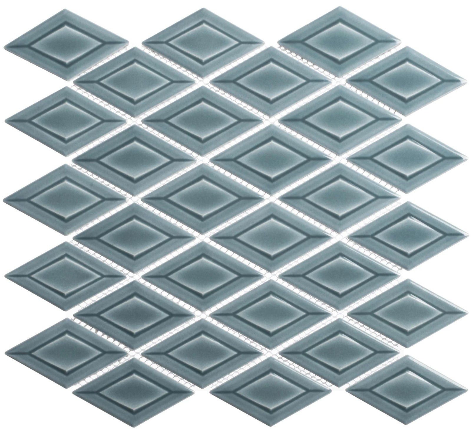 Tetragon Kelpa Ceramic Tile Mosaic Gray TET-6333