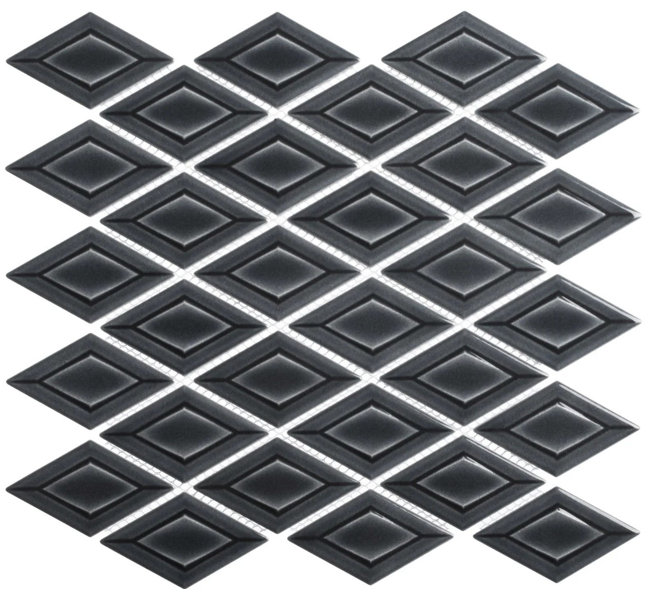 Tetragon Series 3D Diamond Shape Porcelain Mosaic TET-6337 Cachor