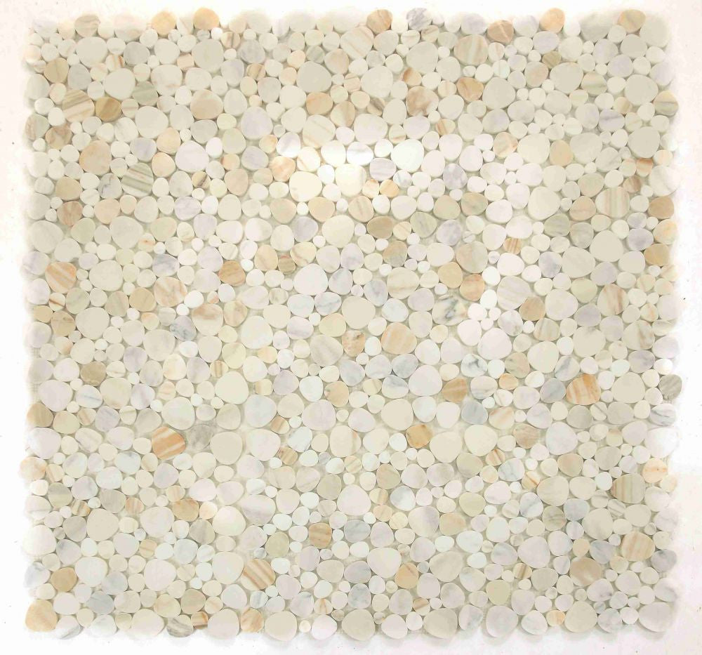 UT-3612 Sliced Pebble Calacatta Gold Honed 9 sheets