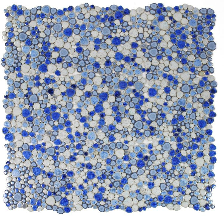 UT-3692 Sapphire Pebble Mosaic Tile 9 sheets together