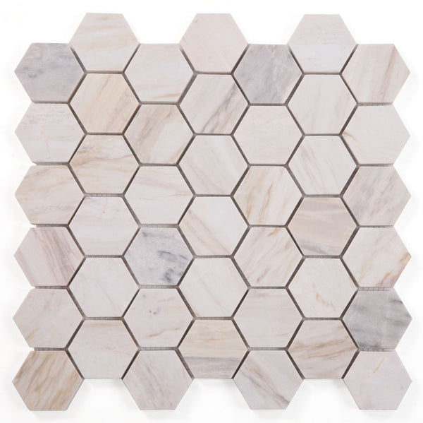 UT-3730 Eurasian Marble Honed Hexagon 2 x 2