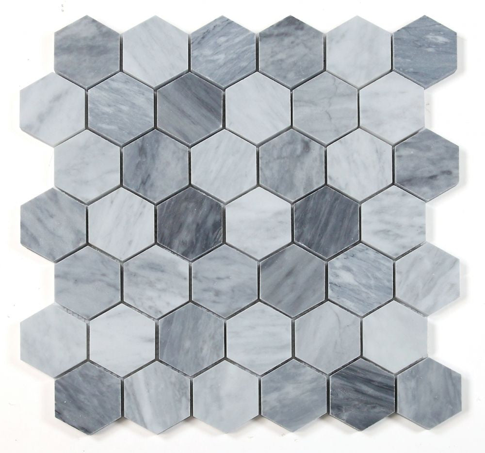 UT-4102 Italian Grey 2 x 2 Honed Marble Mosaic