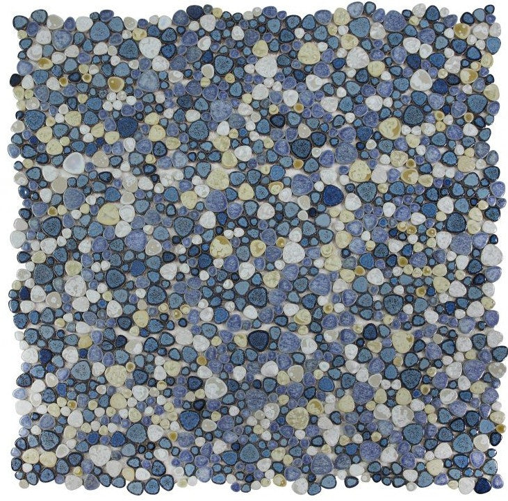 UT-604 Ocean Pebble Mosaic Tile 9 sheets together