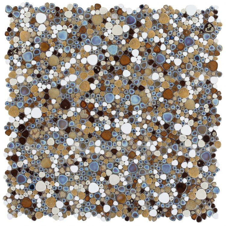 UT-705 Mango Pebble Mosaic Tile 9 sheets together