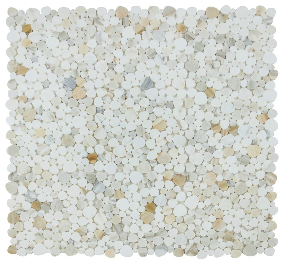 UT-834 Sliced Pebble Calacatta Gold Polished 9 sheets
