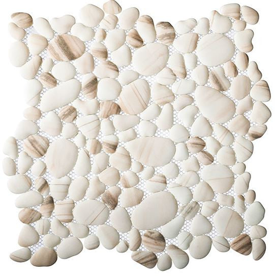 Vista Chino Collection Pebble Mosaic Tile VTC-6102 Gracious Pink