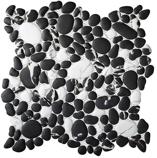 Vista Chino Collection Pebble Mosaic Tile VTC-6103 Pepper Folia