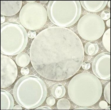 Bubble Series Random Circles White Dove BFS-101 Close Up