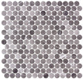 Carolina Dots Penny Round Recycled Glass Mosaic Tile CAR-2015 Herrera Grafite