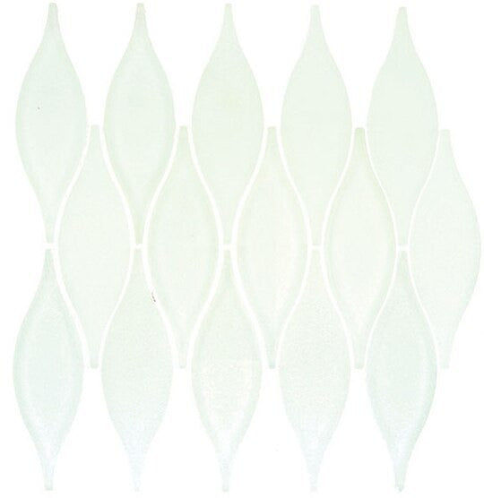 Chandelier Series Marshmallow White CHS-217 glossy and frosted white glass mosaic tile