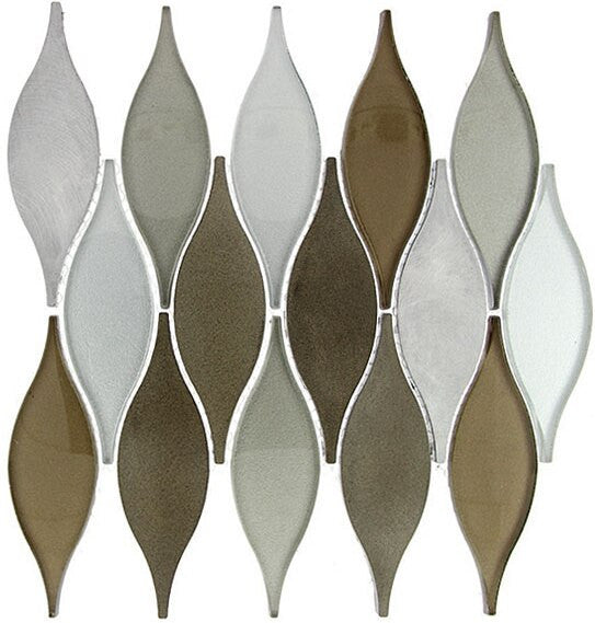 Chandelier Series Summer Sandcastle CHS-212 glass and metal flame shaped mosaic