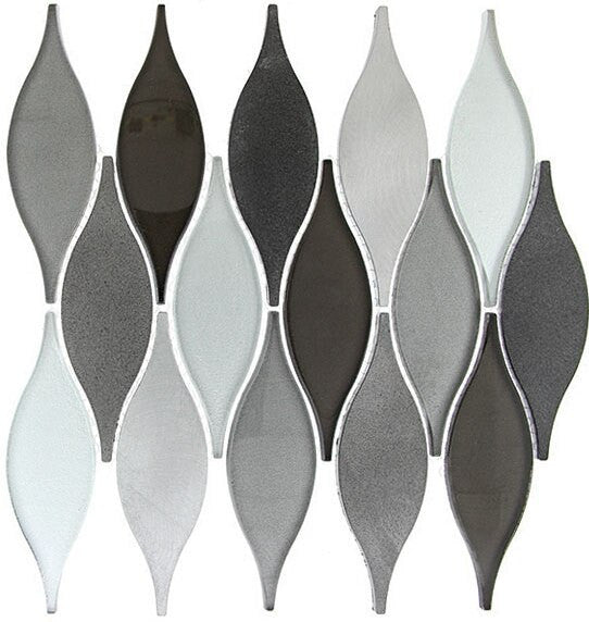 Chandelier Series Velvet Truffle CHS-214 glass and metal flame shape mosaic tile