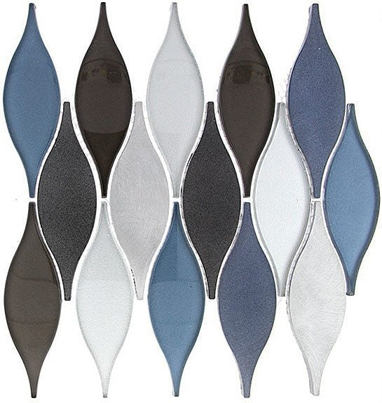 Chandelier Series Wild Ocean CHS-211 glass and metal teardrop mosaic tile