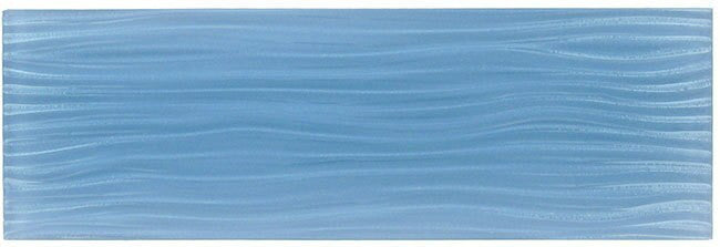 Crystile Wave Glass Subway 4 x 12 Blue Sea Foam C09-W