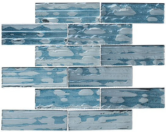 Droplettes Series Mirror Tile DRP-980 Prussian Ice