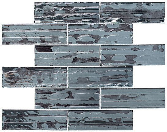 Bella Glass Tiles Droplettes Series Mirror Tile DRP-982 Dazzling Silver