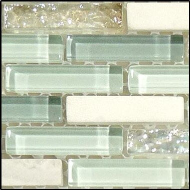 Jewel Series J-605 Sky Topaz Close up Glass and Stone Mosaic Tile