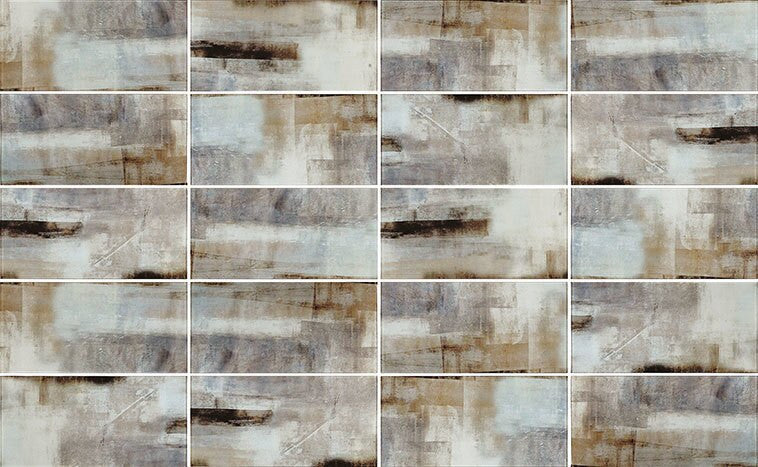 Yosemite YSM-082 Prairie Afternoon 9 x 18 glass Subway Tile color variation